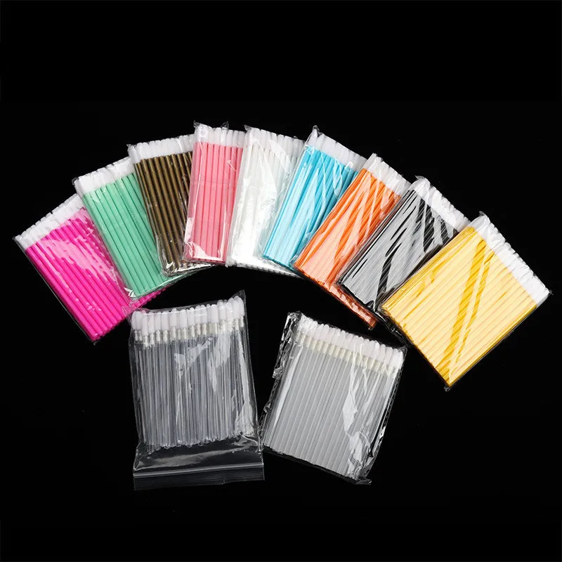 50 pcs Disposable Lip Brushes Eyelash Cleaning Brush Makeup Removing Tools Lipstick Gloss Wands Applicator Tool | Красота и здоровье