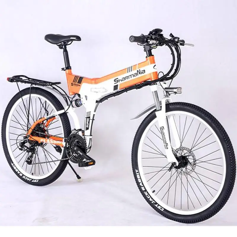 Foldable Electric Scooters E Bike Scooter 48V 350W 2 Wheels Electric Bicycles White/Yellow