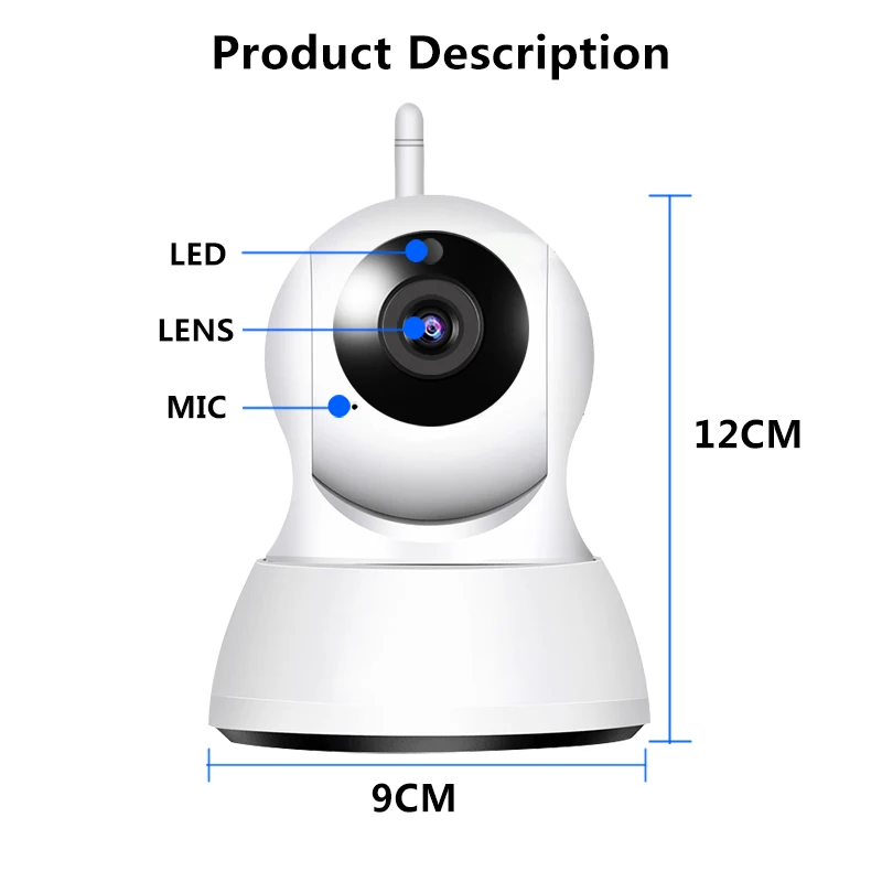  IP Camera Home Security Two Way Audio HD 720P Wireless Mini Camera 1MP Night Vision CCTV WiFi Camer - 32950445171