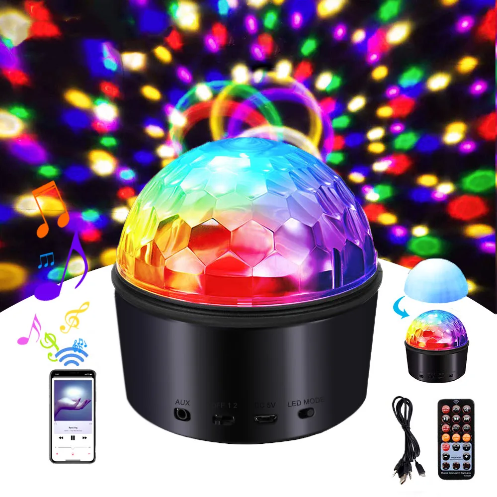 RGB сценический светильник, портативный DJ диско-шар, ночник для KTV, для свадебного торжества, шоу, 9 цветов, Музыкальный клуб, стробоскоп, светильник