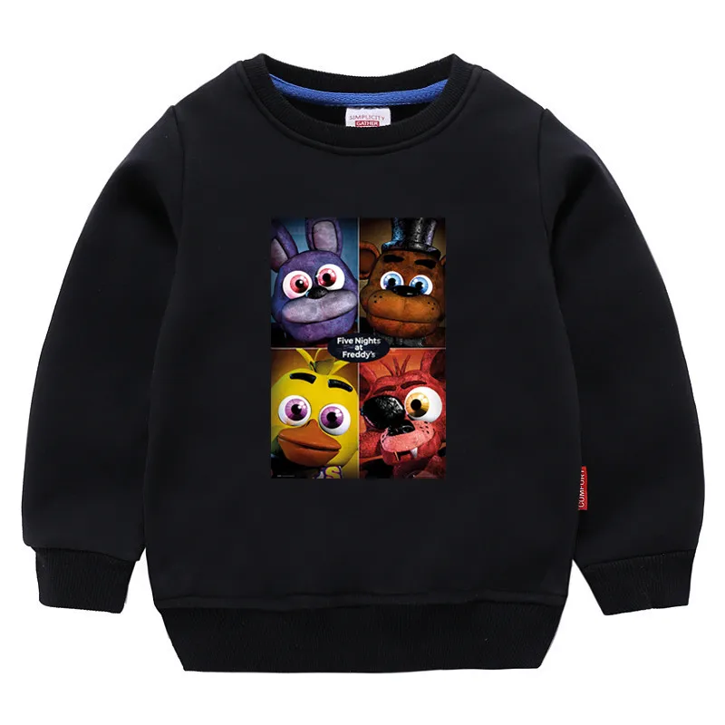 T127U-black Детский свитер Five Nights At Freddy, детский осенне-зимний свитер, толстовка с капюшоном, Рождественская черная одежда в пятницу, подарок - Цвет: T127U-black