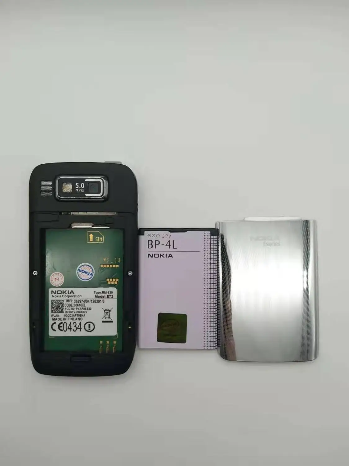 E72 100% оригинальный Nokia мобильный телефон 3G Wifi GPS 5MP черный разблокированный