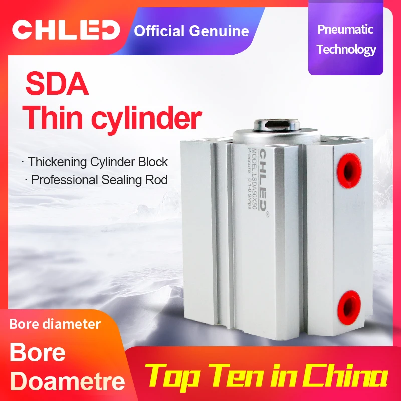 Chled pneumatické cylindr SDA typ 12/16/20/25/32/40/50/63mm nudit 5/10/15/20/25/30/35/40/45/50mm propadnout  pneumatické vzduch cylindr