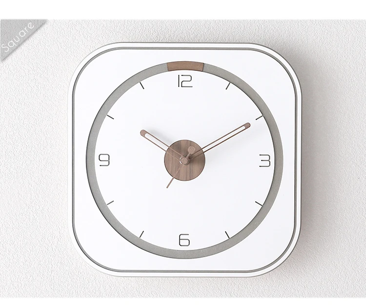 Креативные деревянные настенные часы простой современный дизайн скандинавские короткие деревянные часы настенные подвесные домашние декоративные часы бесшумные 12 дюймов