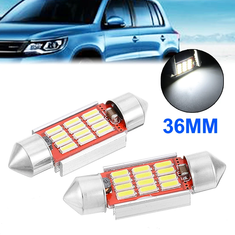 2 шт. 36 мм C5W 12SMD светодиодная гирлянда Canbus без ошибок номерной знак светильник вая