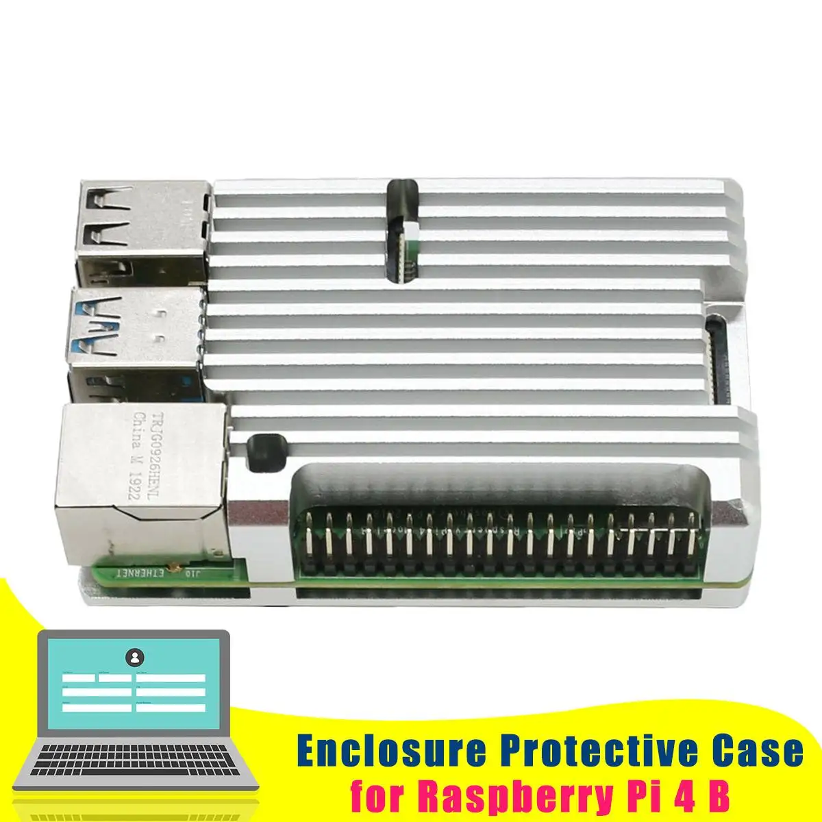 

Aluminum Alloy Enclosure Case Cover Protective Shell for Raspberry Pi 4 B Accessories