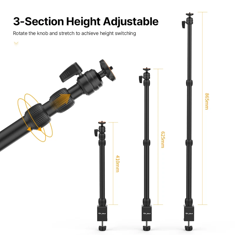 Desk Mount Stand C-clamp Mount Flexible Arm Extend Light Stand 360&deg; Ballhead Microphone Ring Light Bracket light stand photographic light stand