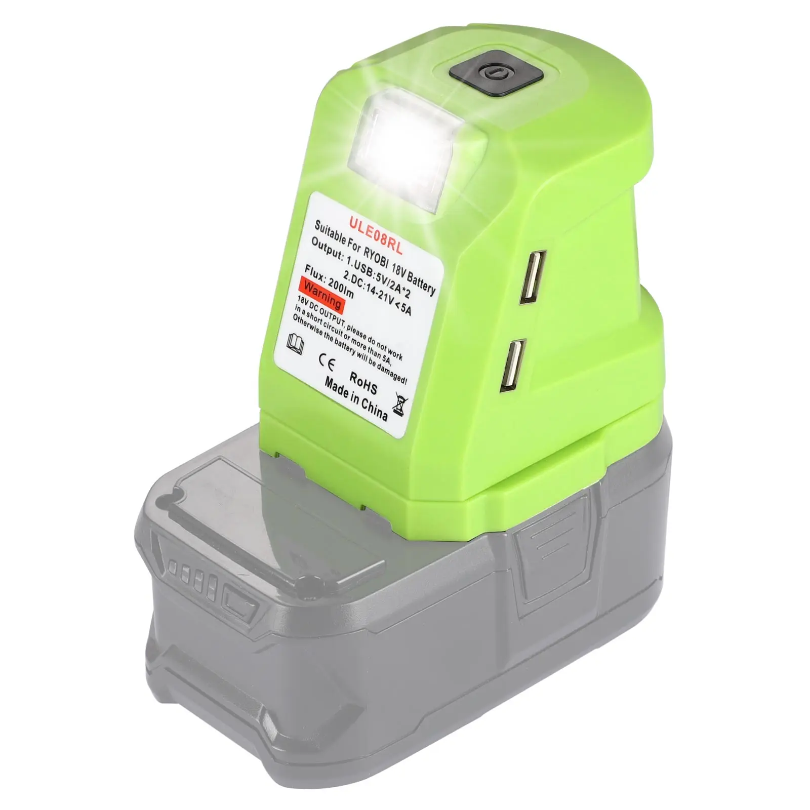 Аккумулятор для RYOBI 14 4 В/18 в с двумя USB-портами и светодиодной подсветильник кой |