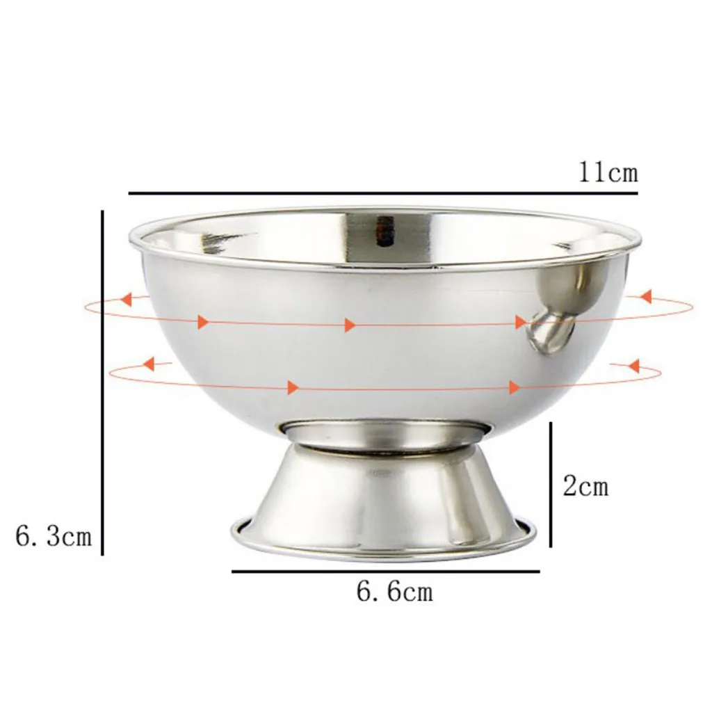 Portable Stainless Steel Barber Men's Shaving Mug Cup Bowl For Soap Cream