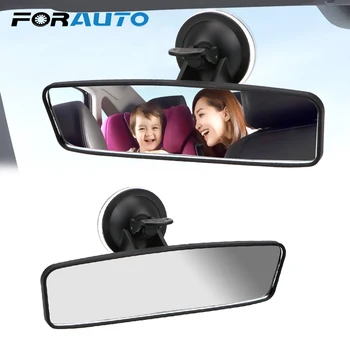 

Car Rear Mirror 360° Rotates Wide-angle Interior Rear View Mirror Adjustable Baby Car Mirror Safety Kids Monitor Suction Cup
