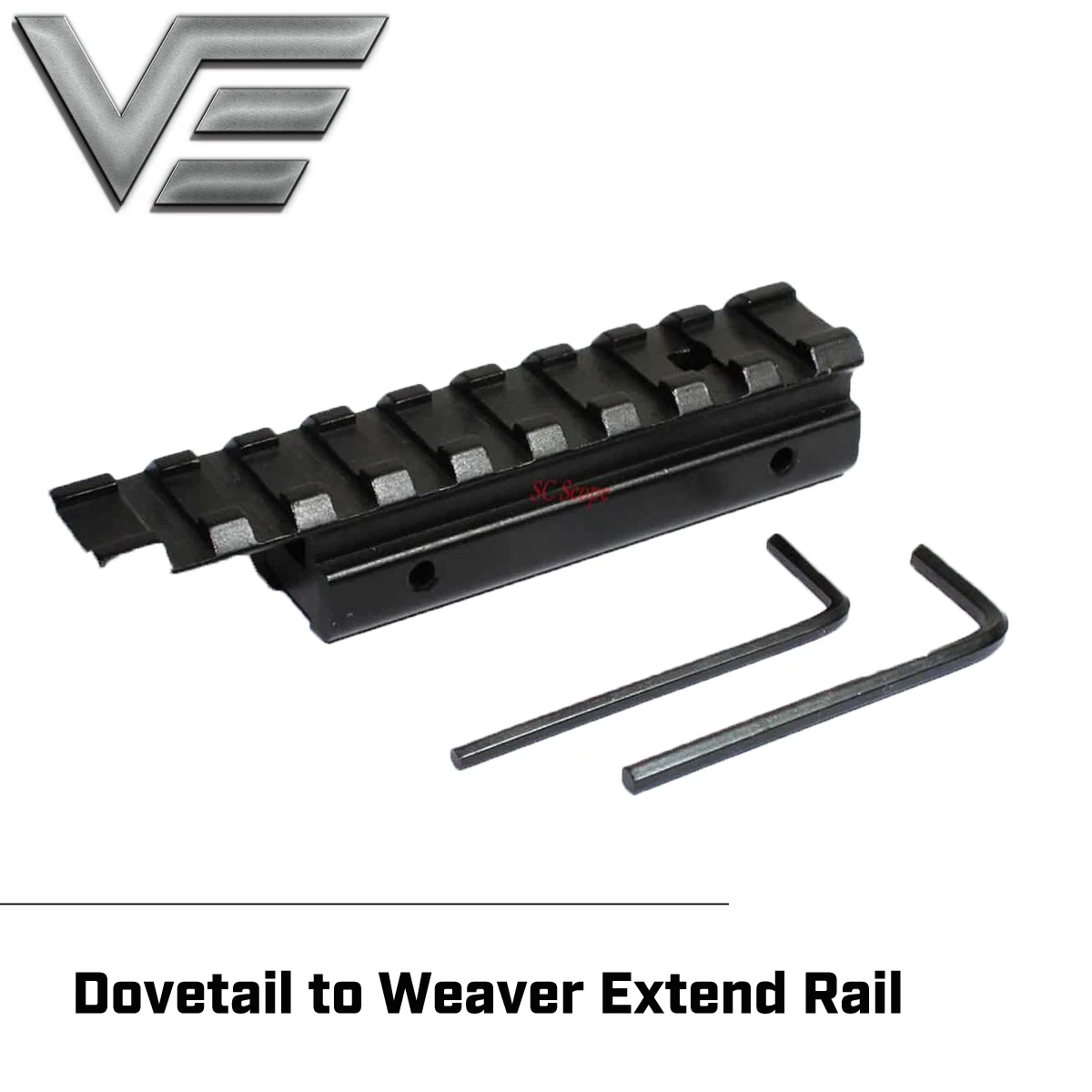 

Vector Optics 11mm Dovetail to 20mm Weaver Picatinny Rail Extended Rise Mount / See-Thru Type Scope Accessories