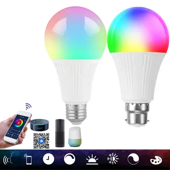 

AC85-265V WIFI Smart LED Bulb RGB+CW Dimmable WiFi LED Lamp APP Control Color Changeable timing Home Lighting