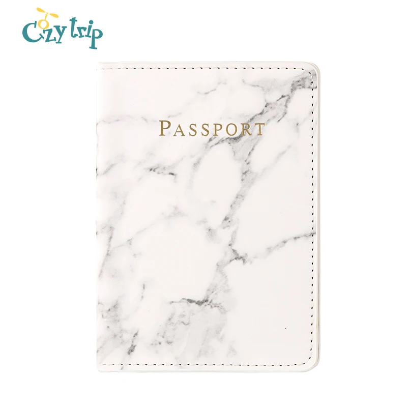 

Nordic Marble Print Passport Cover Waterproof Rfid Blocking Travel Wallet Case for Women Men