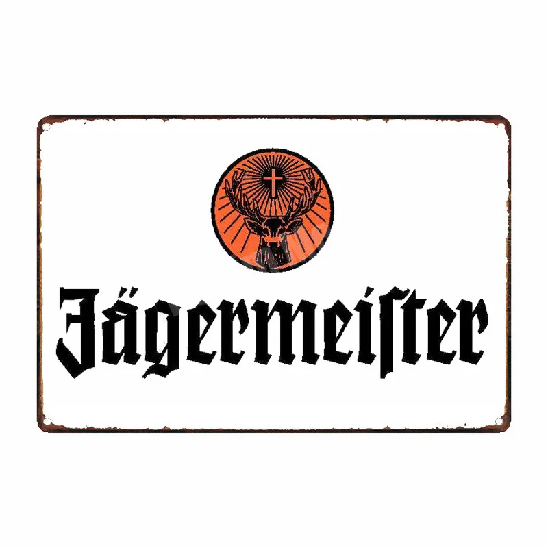 Потертый шикарный металлический постер Jagermeister украшение для паба бара голова