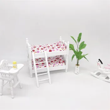

Mini Dollhouse Furniture Bed Set Miniature Living Room Kids Pretend Play Toy Play Toy Doll House Accessories Miniature Room