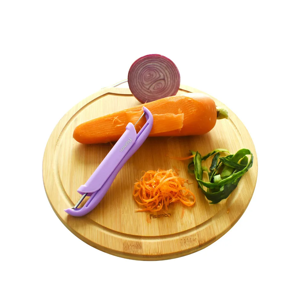 Pelador de acero inoxidable con 2 cuchillas pelador de patatas vegetales Cutter-1Pcs