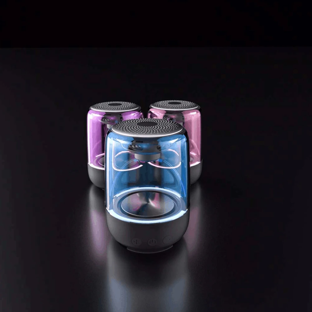 2019 Newest wireless bluetooth speaker Colorful light Portable Music Sound Box Handsfree Bass Subwoofer mini speaker bluetooth