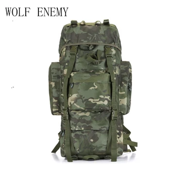 

Hot 70L Big Capacity Outdoor Sports Bag Military Tactical Backpack Hiking Camping Waterproof Wear-resisting Nylon Rucksack