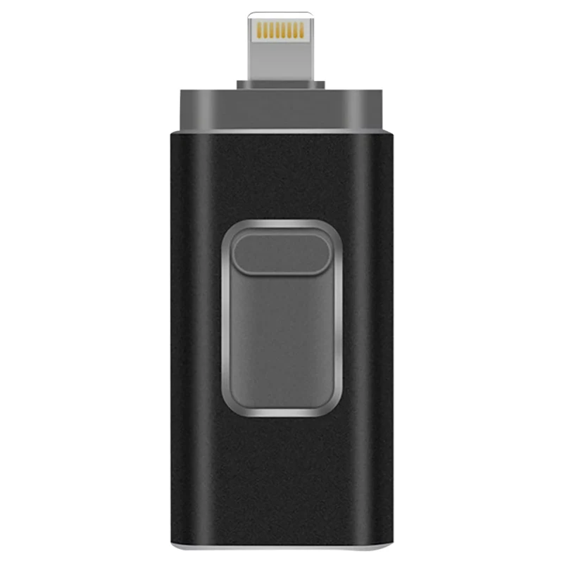 Флеш-накопитель 128 Гб 64 ГБ 32 ГБ 16 ГБ флеш-накопитель USB 3,0 OTG iFlash drive HD USB флеш-накопители для iPhone 7 iPad iPod iOS Android Phone - Цвет: Black