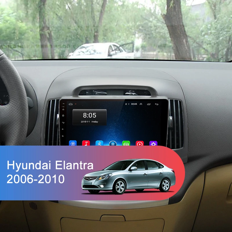 Junsun 4G+ 64G Android 9,0 для hyundai Elantra 2006-2010 Авто 2 din Радио стерео плеер Bluetooth gps навигация нет 2din dvd