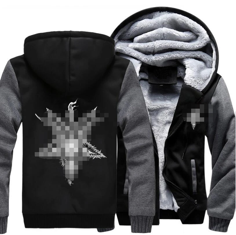 Изготовленные на заказ толстовки мужские дизайн A - Цвет: dark gray black