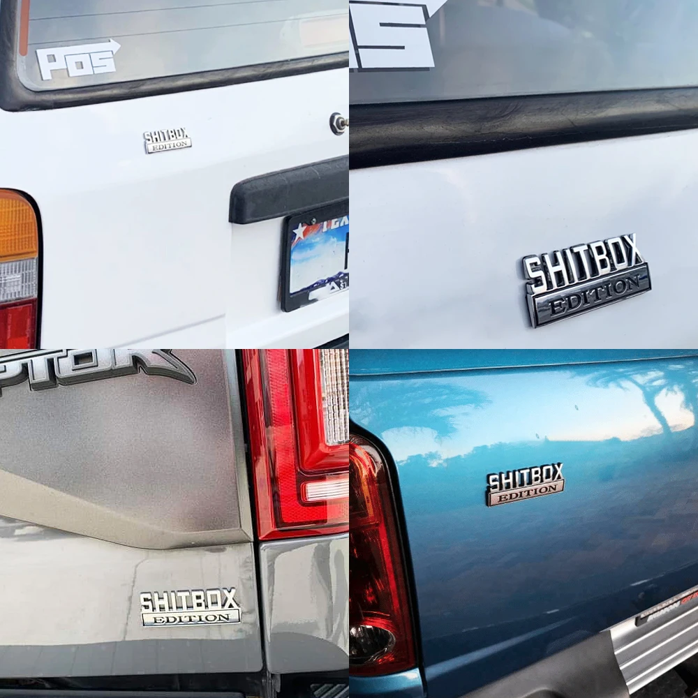 2 шт. SHITBOX эмблема EDITION хромированные значки Автомобильная наклейка Стикеры