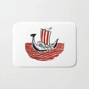 

New Funny Rugs Lone Viking Doormat Bath Mat Foot Pad Home Decor Bathroom Carpet Door Mat Floor Mats