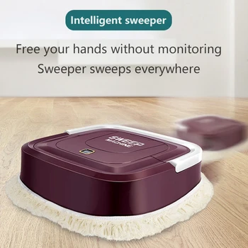 

New Auto Mopping Robot USB Charging Vacuum Cleaner Cleaning Home Automatic Lazy Cleaner Dust Wipe Special Mop Cloth for Dry/Wet