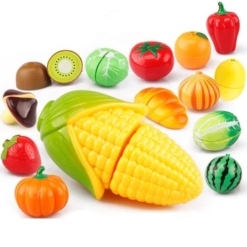 

Pretend Play Set Educational Cooking Simulation Miniature Food Model Fruits and Vegetables Kids Kitchen Toys for Children Girls
