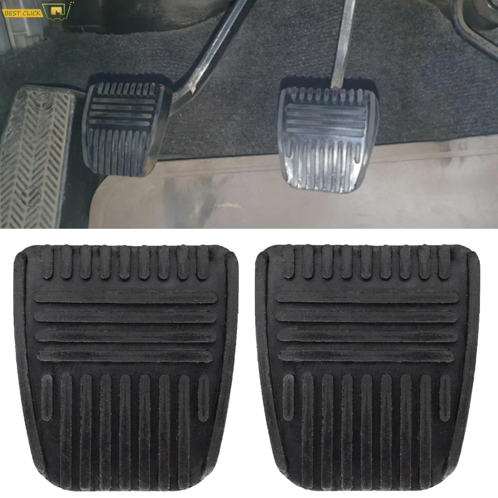 Cubierta de goma para Pedal de freno de embrague de coche, 2 piezas, 31321 14020, 31321 14010, Toyota 4runner, Camry, Celica, Cruiser, Paseo RAV4| Pedales| - AliExpress