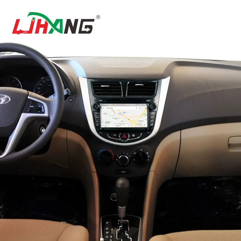 Flash Deal LJHANG Android 9.0 Car Radio DVD Player For Hyundai Solaris Verna Accent 2011-2016 Multimedia Stereo Head Unit GPS Wifi 8 Core 5
