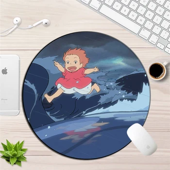 

Round mouse pad small size mouse mat Ponyo on the Cliff mouse pad anime mouse pad for gaming office mouse pad cartoon mouse pad