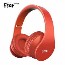 Eson стиль беспроводные bluetooth-наушники, складные наушники+ Проводные bluetooth-наушники для Iphone-оранжевый