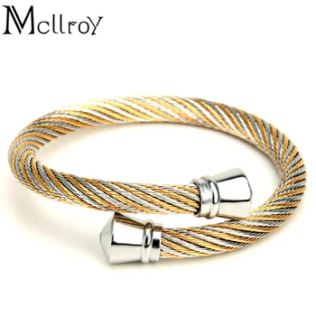 

Mcllroy Bracelet Bracelets & bangles Bangles Fashion Adjustable Titanium steel wire Color Pulseira feminina Men Jewelry
