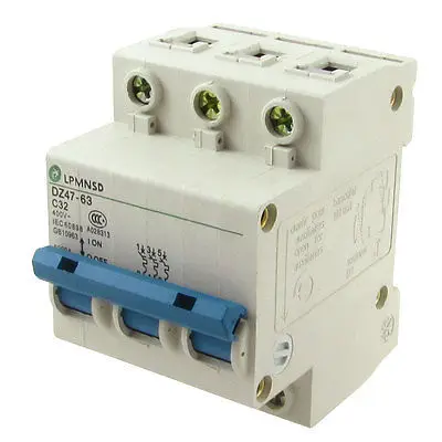 

AC 400V 32A 3 Pole 3P Overload Protection Miniature Circuit Breaker