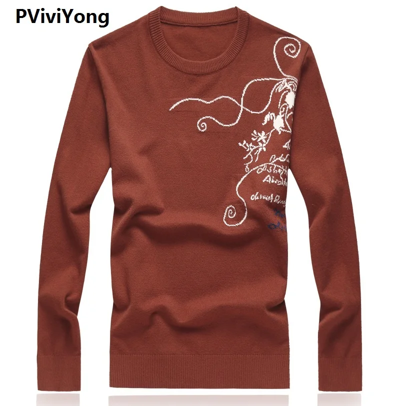 PVIVIYONG new arrival autumn high quality printed sweater men,men's casual pullovers 9882