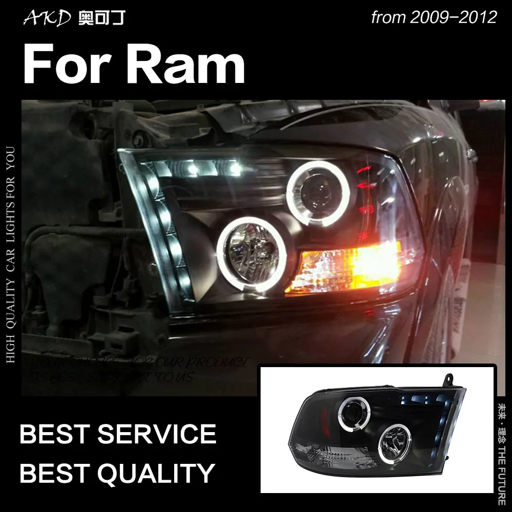 АКД Автомобиль Стайлинг фара для Dodge Ram фара 2009-2012 Ram 1500 Suv светодиодный фонарь DRL Hid Биксеноновые линзы авто аксессуары
