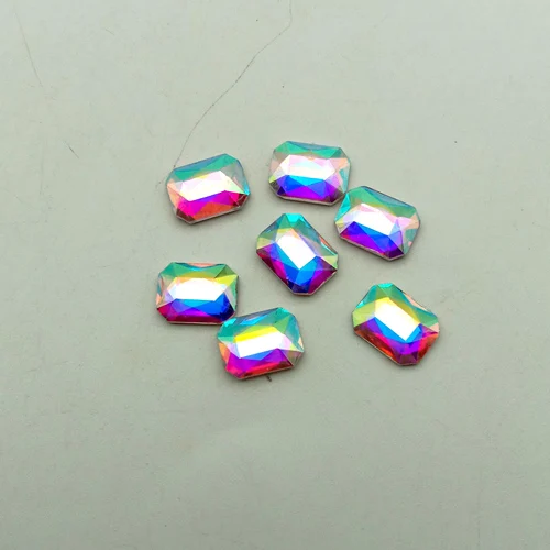 6X8 rectangle AB 100 шт Strass 3D дизайн ногтей украшения из страз для ногтей аксессуары Блестящий Кристалл Дизайн камни разные формы драгоценные камни - Цвет: 6X8 rectangle AB