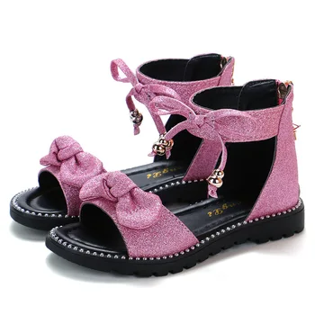 

MXHY Girls' sandals 2020 summer new fashion Korean princess shoes big children's girls soft bottom children's Roman sandals TPR