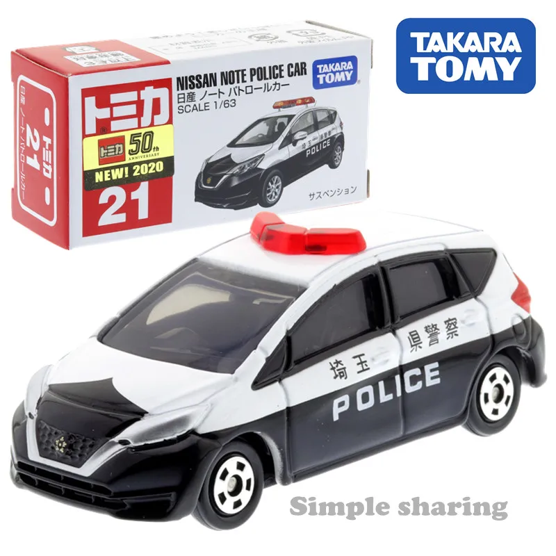 Takara Tomy Tomica No.21 Nissan Note Полицейская машина весы 1/63 Мини Популярные Детские игрушки