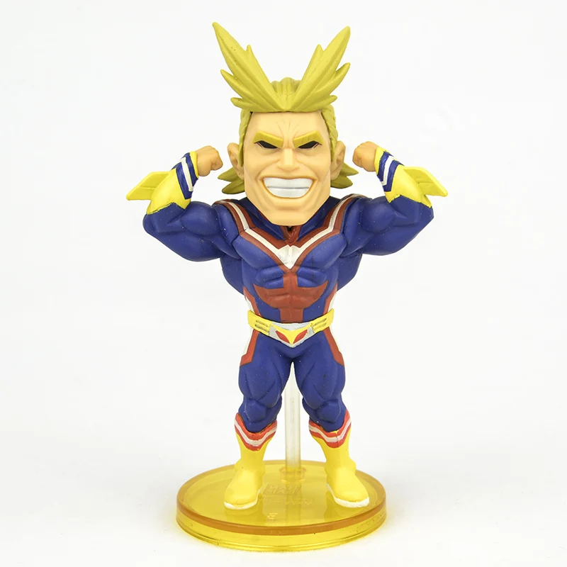 Япония подлинный аниме banpresto My Hero Academy All Might izku URARAKA Tsuyu Tenya Minoru виноградный сок 8 см коробка Фигурки игрушки подарок - Цвет: E All Might