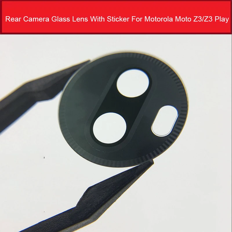 Задняя камера стеклянная линза для Motorola MOTO Z3 Z3 PLAY камера стеклянная линза с клейкой наклейкой запасные части
