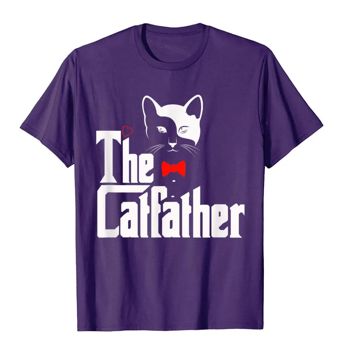 Mens The Catfather Shirt Funny Cat Dad Lover Gift T-Shirt__B10846purple