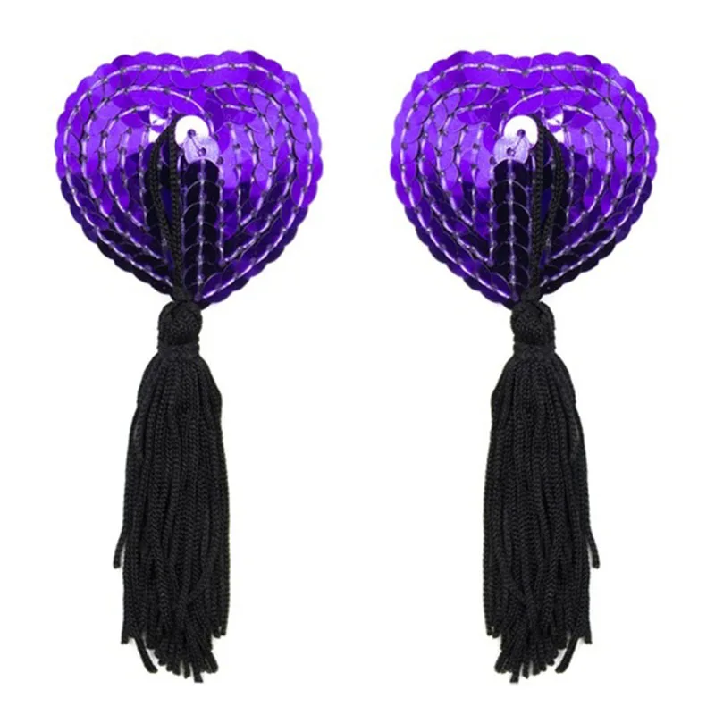 22Purpleblack Пикантные блестки крышка соски самостоятельно наклейки накладки на грудь Стикини многоразовые Boob ленты невидимые наклейки - Цвет: 22Purpleblack
