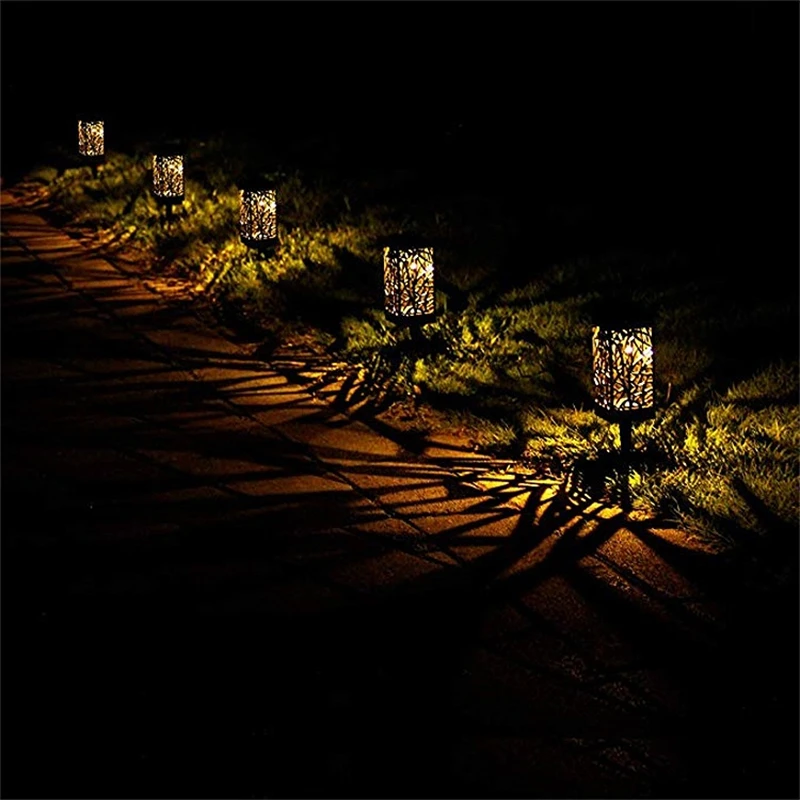 Promotion! 2Pcs Solar Powered Led Garden Pathway Lights,Perfect For Halloween Decorations,Automatic Led Decorative Landscape Lig