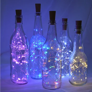 

Wine Bottle Lights with Cork 1M 2M 3M LED Copper Wire Colorful Fairy Lights String for Christmas Party Halloween Wedding Decor