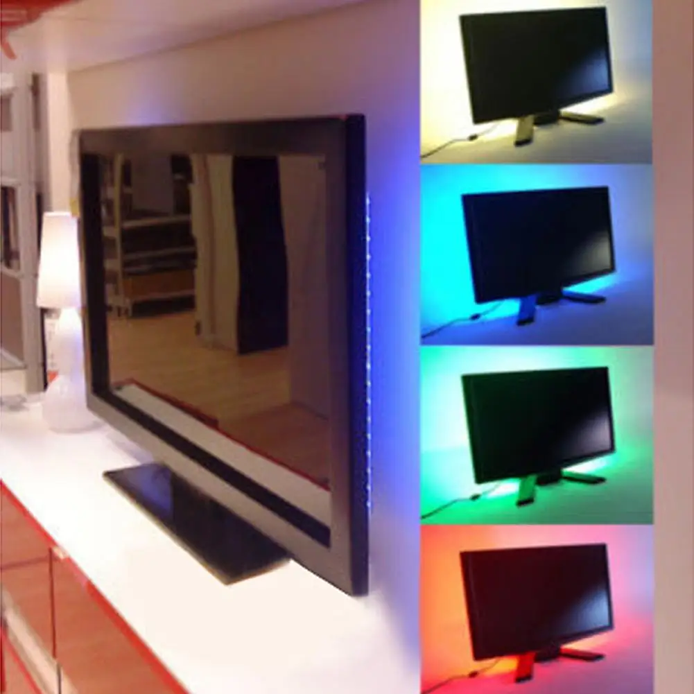 Суперъяркая светодиодная RGB лента TSLEEN 0 5 м В 5050 SMD 30 светодиодный одов/м гибкая для