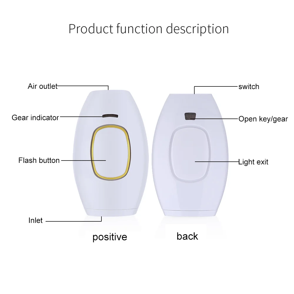 Online Mini Depilador láser de mano Depilador Facial permanente Dispositivo de depilación láser de todo el cuerpo máquina de eliminación de vello 500000 Flashes