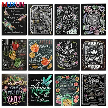 

Full Square/Round Drill 5D Diy Diamond Painting "Blackboard Text" 3D Embroidery Cross Stitch 5D Home Decor Gift Handmake 8Bx3