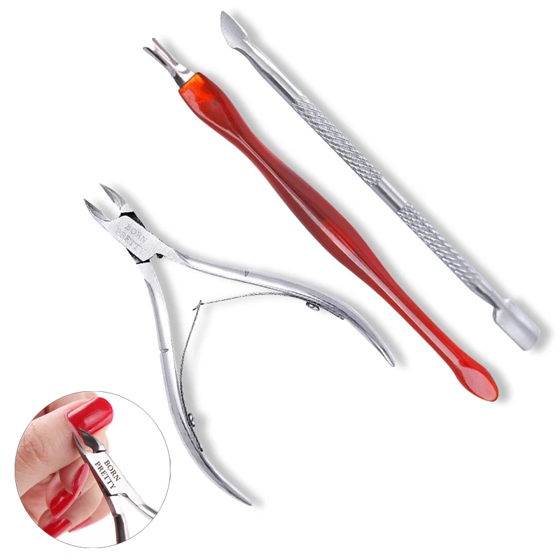 Nail Art Cuticle Clipper Dead Skin Fork for Nails Edge Cutter Stainless Steel Pusher Pedicure Manicuring Remover | Красота и здоровье
